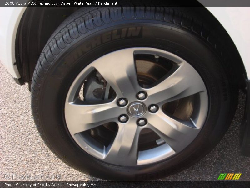 Aspen White Pearl / Parchment 2008 Acura MDX Technology