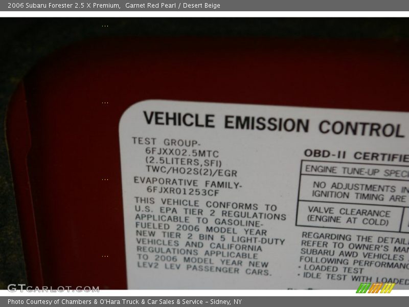 Garnet Red Pearl / Desert Beige 2006 Subaru Forester 2.5 X Premium