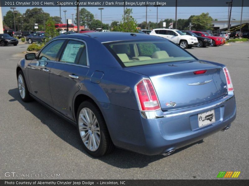 Sapphire Crystal Metallic / Dark Frost Beige/Light Frost Beige 2011 Chrysler 300 C Hemi
