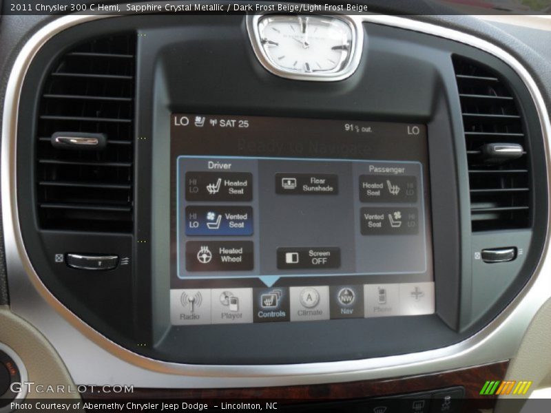 Sapphire Crystal Metallic / Dark Frost Beige/Light Frost Beige 2011 Chrysler 300 C Hemi