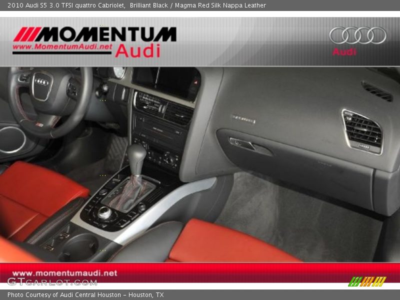Brilliant Black / Magma Red Silk Nappa Leather 2010 Audi S5 3.0 TFSI quattro Cabriolet