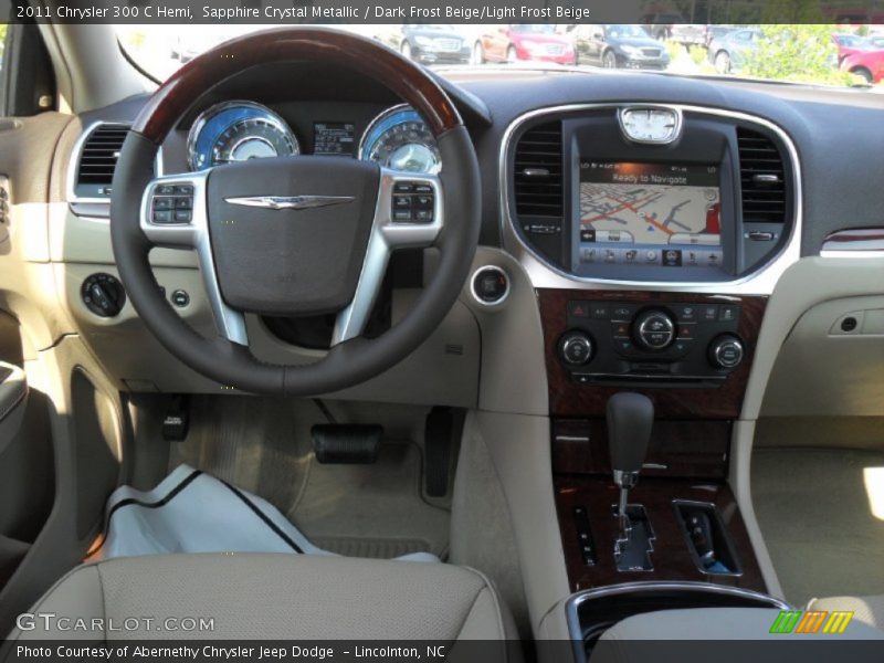 Sapphire Crystal Metallic / Dark Frost Beige/Light Frost Beige 2011 Chrysler 300 C Hemi