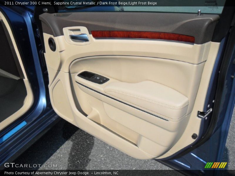 Sapphire Crystal Metallic / Dark Frost Beige/Light Frost Beige 2011 Chrysler 300 C Hemi