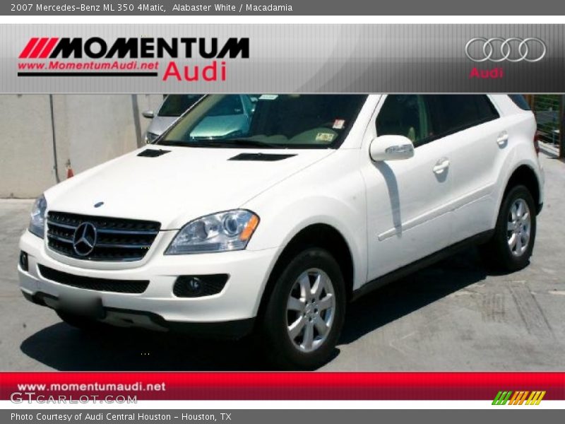 Alabaster White / Macadamia 2007 Mercedes-Benz ML 350 4Matic