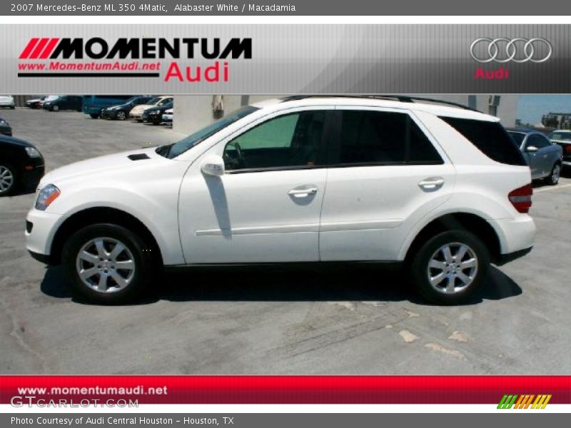 Alabaster White / Macadamia 2007 Mercedes-Benz ML 350 4Matic