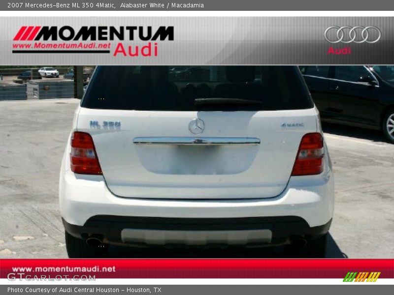 Alabaster White / Macadamia 2007 Mercedes-Benz ML 350 4Matic