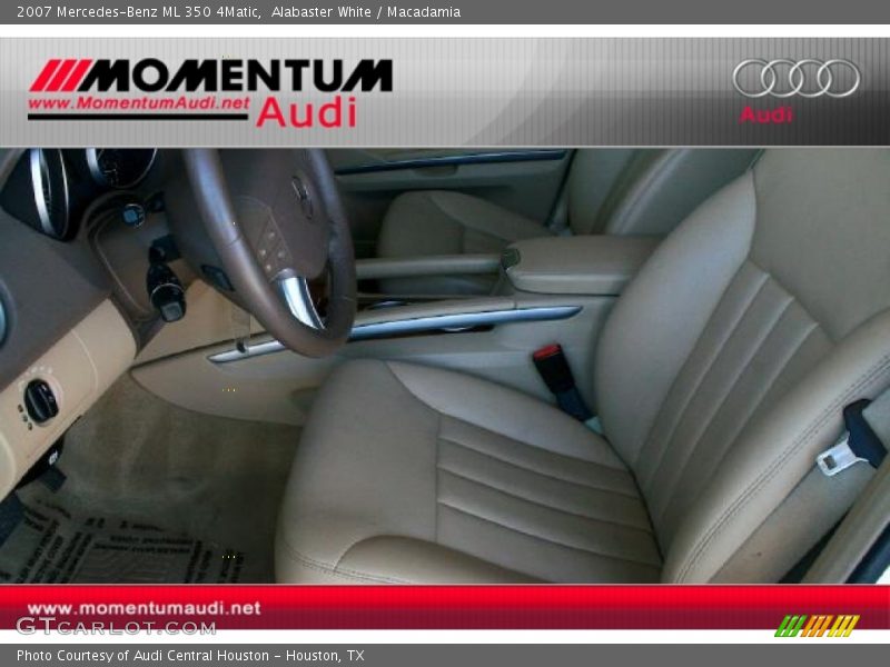 Alabaster White / Macadamia 2007 Mercedes-Benz ML 350 4Matic