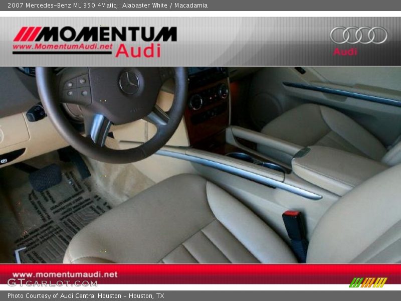 Alabaster White / Macadamia 2007 Mercedes-Benz ML 350 4Matic