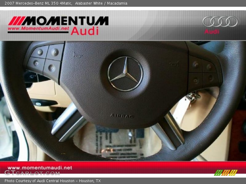 Alabaster White / Macadamia 2007 Mercedes-Benz ML 350 4Matic