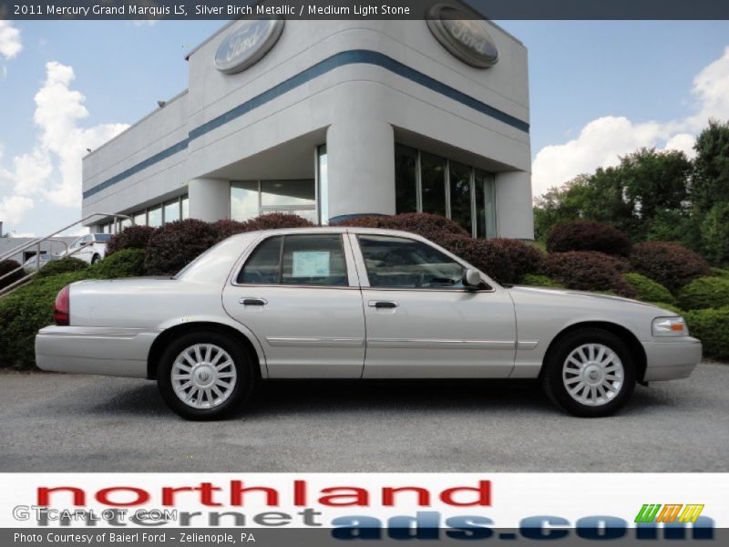 Silver Birch Metallic / Medium Light Stone 2011 Mercury Grand Marquis LS