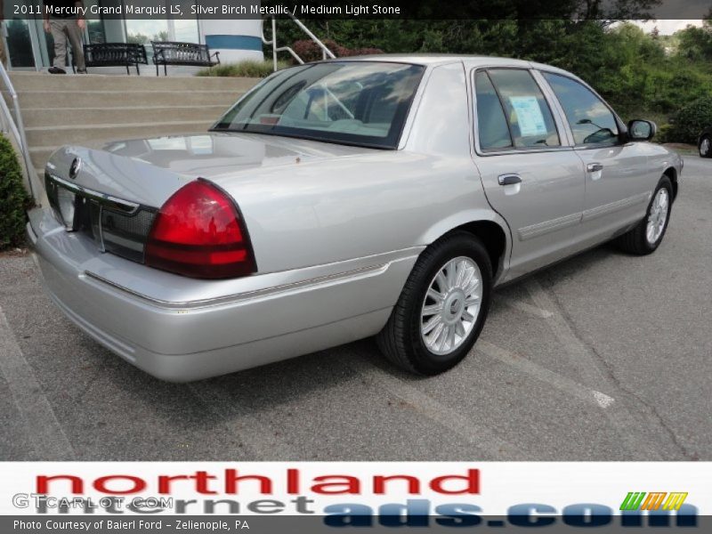 Silver Birch Metallic / Medium Light Stone 2011 Mercury Grand Marquis LS