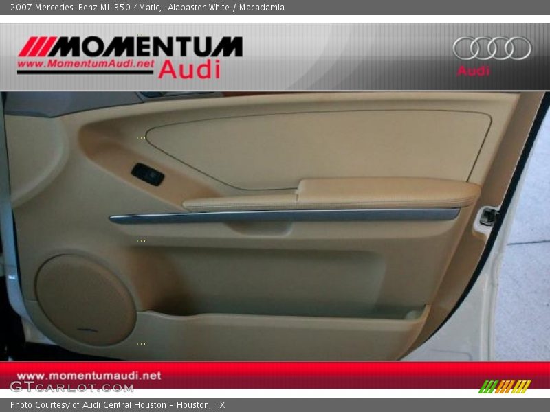 Alabaster White / Macadamia 2007 Mercedes-Benz ML 350 4Matic