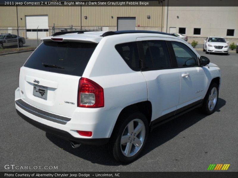 Bright White / Dark Slate Gray/Light Pebble Beige 2011 Jeep Compass 2.4 Limited