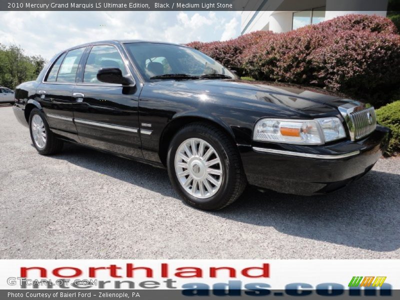 Black / Medium Light Stone 2010 Mercury Grand Marquis LS Ultimate Edition