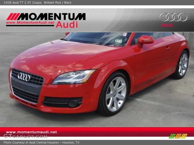 Brilliant Red / Black 2008 Audi TT 2.0T Coupe