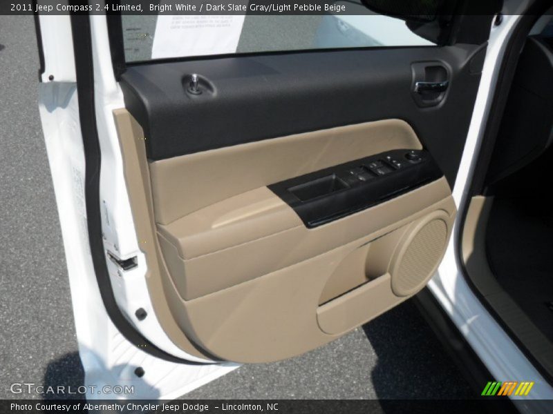 Bright White / Dark Slate Gray/Light Pebble Beige 2011 Jeep Compass 2.4 Limited