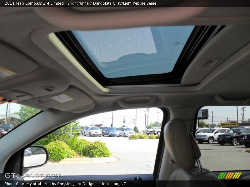 Bright White / Dark Slate Gray/Light Pebble Beige 2011 Jeep Compass 2.4 Limited