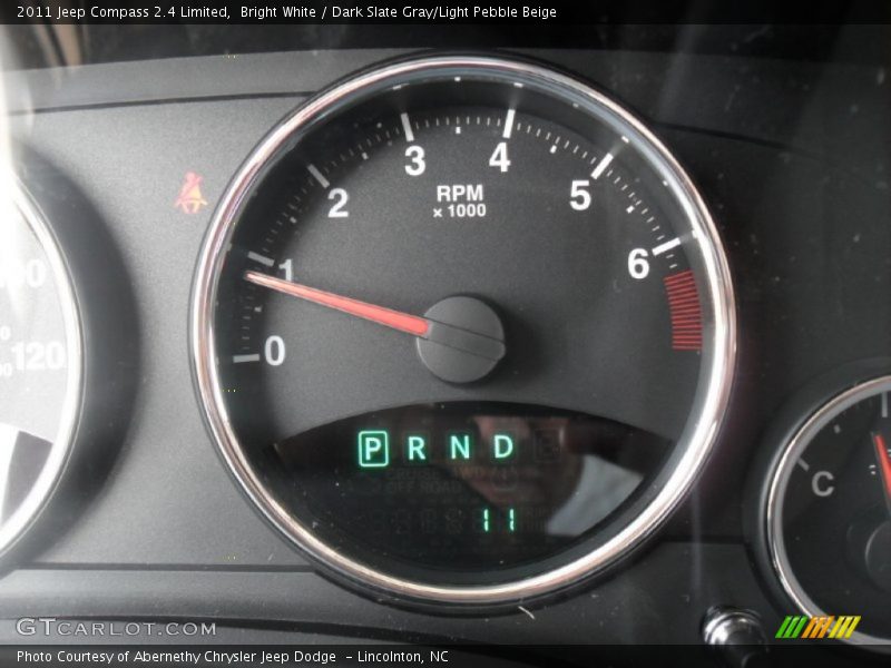 Bright White / Dark Slate Gray/Light Pebble Beige 2011 Jeep Compass 2.4 Limited