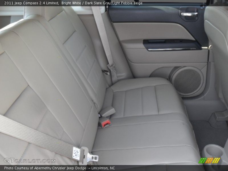 Bright White / Dark Slate Gray/Light Pebble Beige 2011 Jeep Compass 2.4 Limited