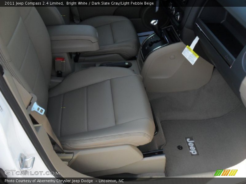 Bright White / Dark Slate Gray/Light Pebble Beige 2011 Jeep Compass 2.4 Limited