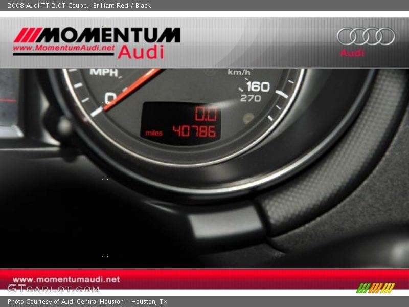 Brilliant Red / Black 2008 Audi TT 2.0T Coupe