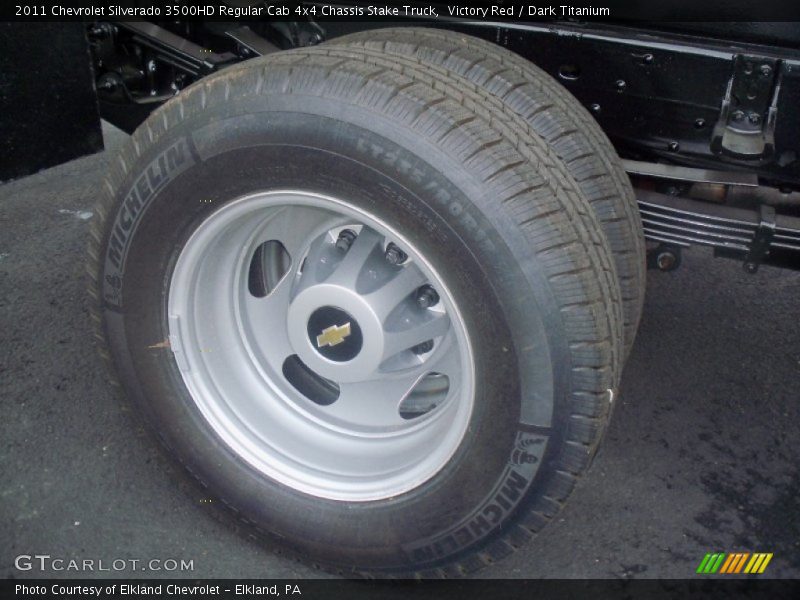  2011 Silverado 3500HD Regular Cab 4x4 Chassis Stake Truck Wheel