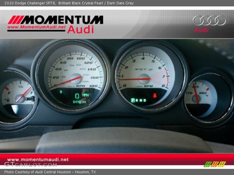 Brilliant Black Crystal Pearl / Dark Slate Gray 2010 Dodge Challenger SRT8