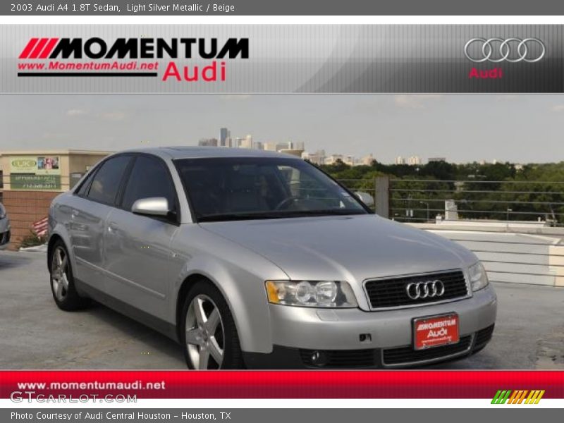 Light Silver Metallic / Beige 2003 Audi A4 1.8T Sedan