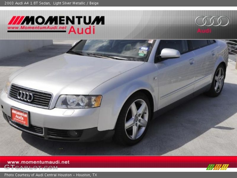 Light Silver Metallic / Beige 2003 Audi A4 1.8T Sedan