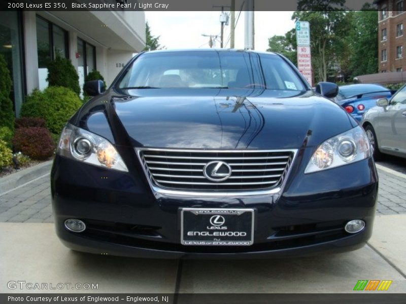 Black Sapphire Pearl / Light Gray 2008 Lexus ES 350