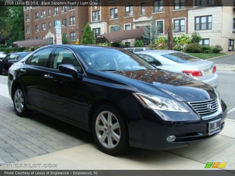 Black Sapphire Pearl / Light Gray 2008 Lexus ES 350