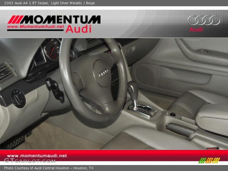 Light Silver Metallic / Beige 2003 Audi A4 1.8T Sedan