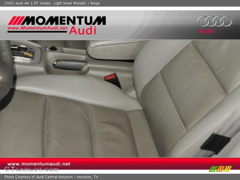 Light Silver Metallic / Beige 2003 Audi A4 1.8T Sedan