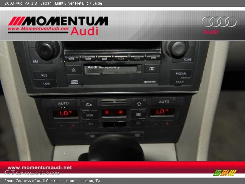 Light Silver Metallic / Beige 2003 Audi A4 1.8T Sedan