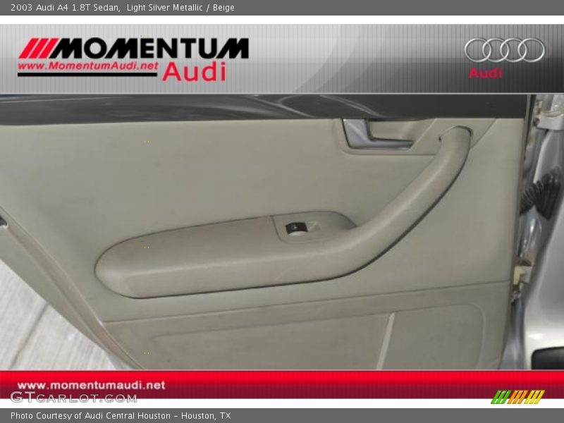 Light Silver Metallic / Beige 2003 Audi A4 1.8T Sedan