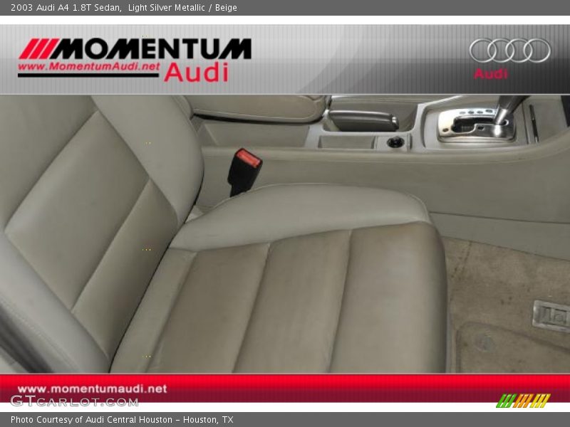 Light Silver Metallic / Beige 2003 Audi A4 1.8T Sedan