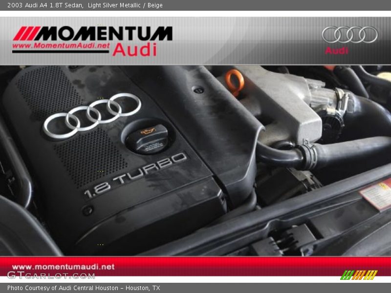 Light Silver Metallic / Beige 2003 Audi A4 1.8T Sedan