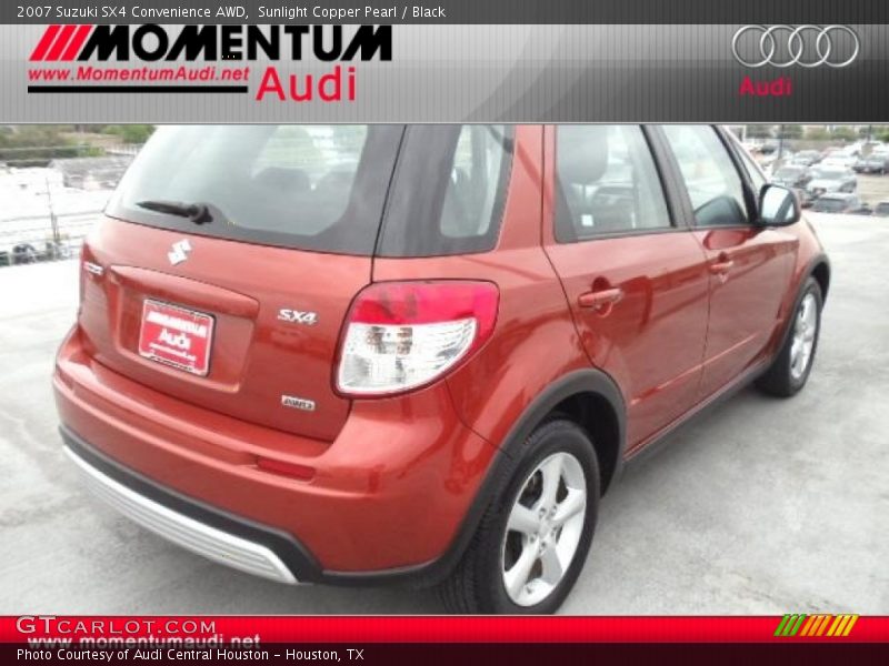 Sunlight Copper Pearl / Black 2007 Suzuki SX4 Convenience AWD