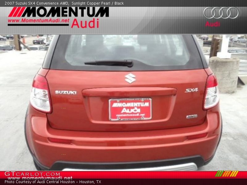 Sunlight Copper Pearl / Black 2007 Suzuki SX4 Convenience AWD