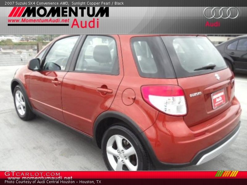Sunlight Copper Pearl / Black 2007 Suzuki SX4 Convenience AWD