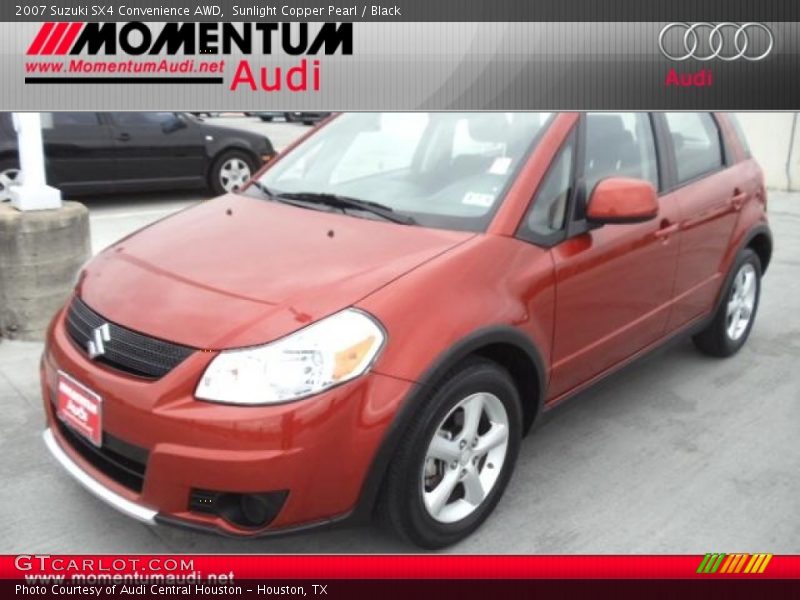 Sunlight Copper Pearl / Black 2007 Suzuki SX4 Convenience AWD