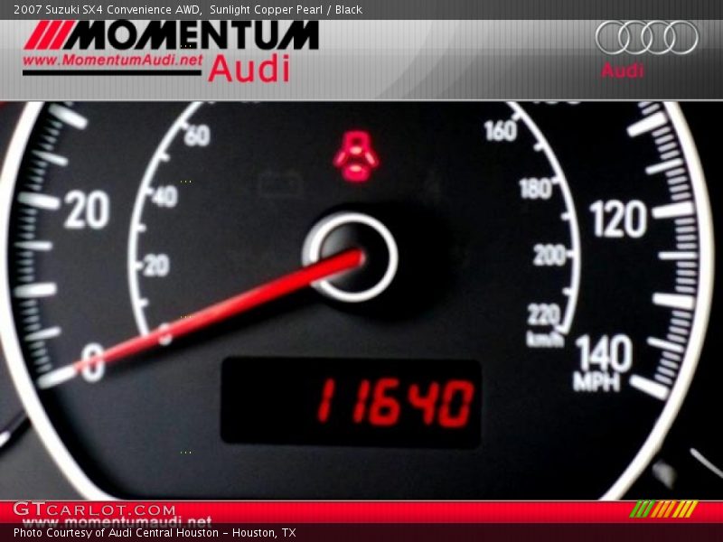 Sunlight Copper Pearl / Black 2007 Suzuki SX4 Convenience AWD