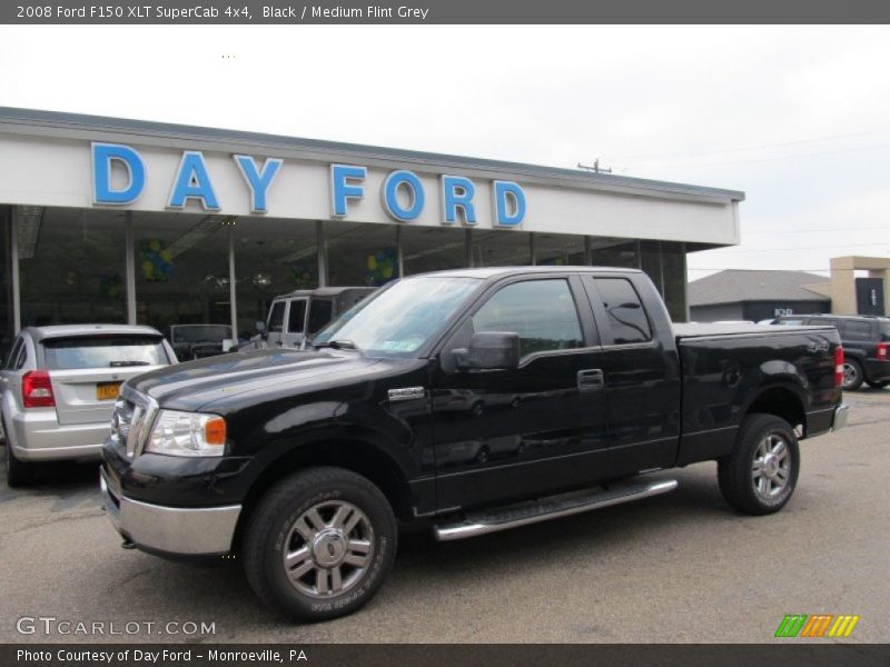 Black / Medium Flint Grey 2008 Ford F150 XLT SuperCab 4x4