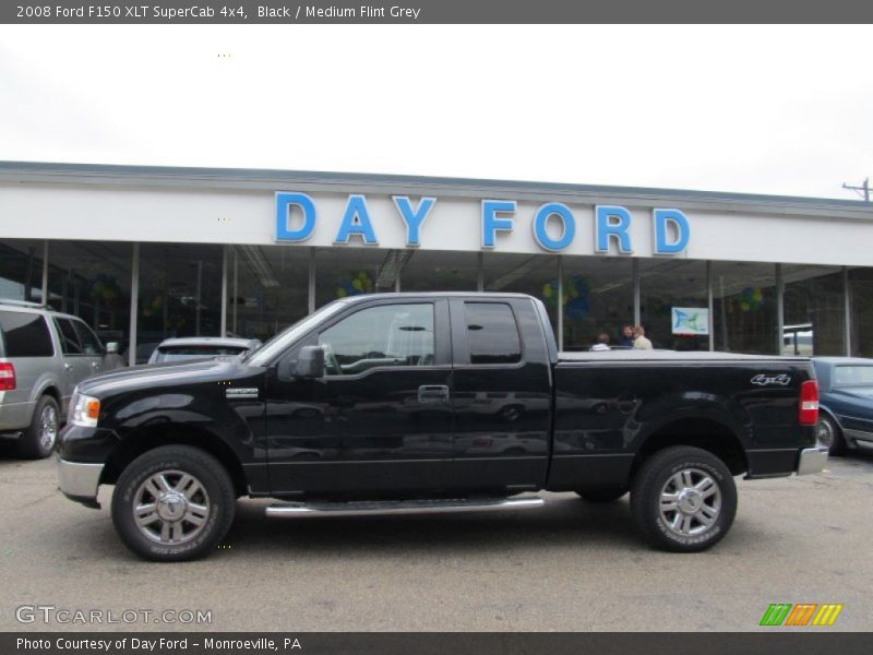 Black / Medium Flint Grey 2008 Ford F150 XLT SuperCab 4x4