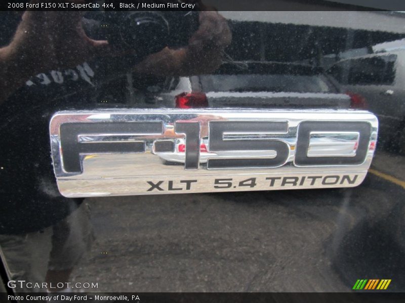 Black / Medium Flint Grey 2008 Ford F150 XLT SuperCab 4x4