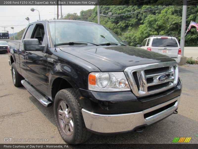 Black / Medium Flint Grey 2008 Ford F150 XLT SuperCab 4x4