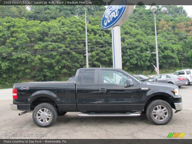 Black / Medium Flint Grey 2008 Ford F150 XLT SuperCab 4x4