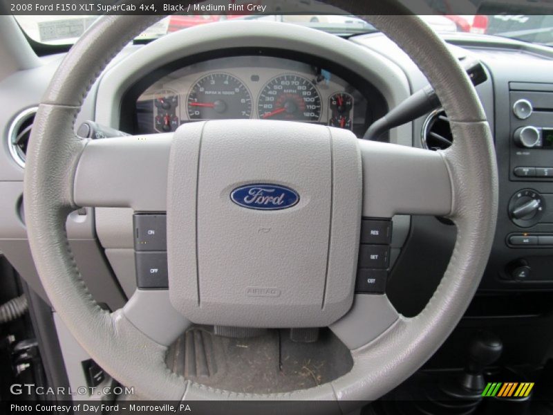 Black / Medium Flint Grey 2008 Ford F150 XLT SuperCab 4x4