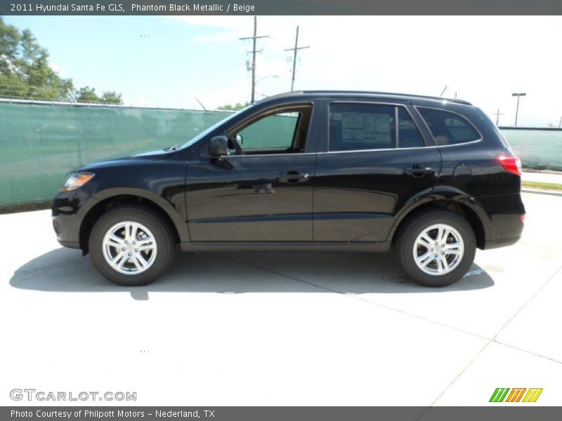 Phantom Black Metallic / Beige 2011 Hyundai Santa Fe GLS