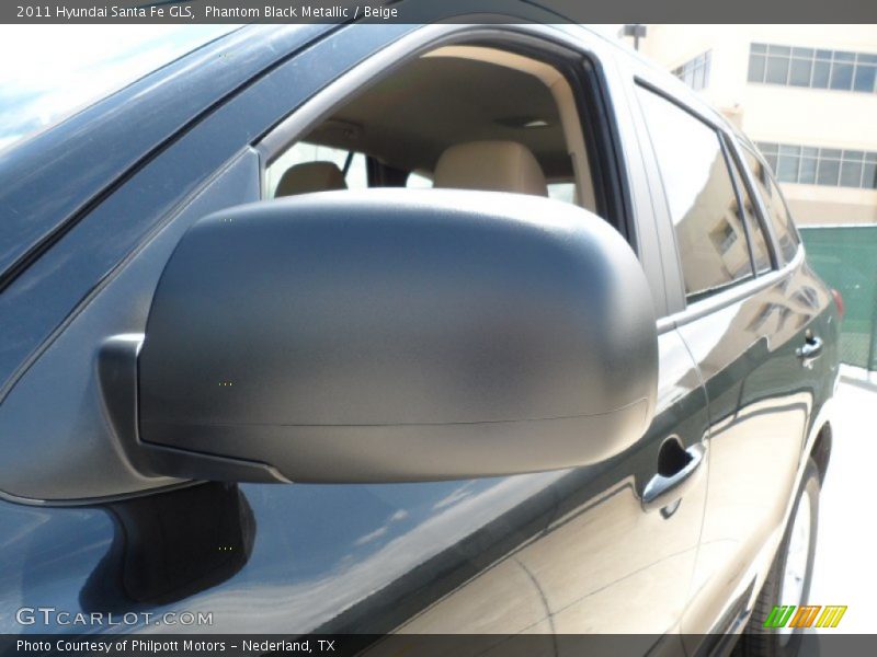 Phantom Black Metallic / Beige 2011 Hyundai Santa Fe GLS